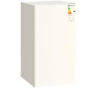 HOMCOM 91 Litre Freestanding Under Counter Fridge Freezer, Small Fridge with Chiller Box, Adjustable Thermostat, 47.5cm Wide, Beige