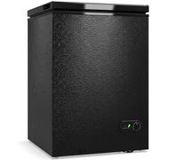 HOMCOM 91L Freestanding Chest Freezer with Removable Storage Basket, Chest Freezer with Mechanical Temperature Control, Black