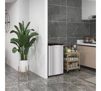 HOMCOM 91L Freestanding Under Counter Fridge Silver Tone HOMCOM Silver