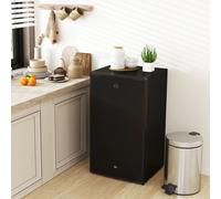 HOMCOM 91L Freestanding Under Counter Fridge with Lock Black [EEK: E]