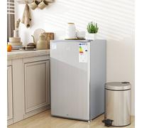 Homcom 91L Freestanding Under Counter Fridge With Lock Grey