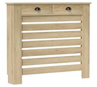 HOMCOM 95.5H x 111Wcm Radiator Cover, with Drawer - Oak