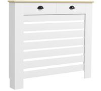 HOMCOM 95.5H x 111Wcm Radiator Cover, with Drawer - White