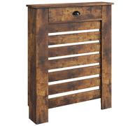 HOMCOM 95.5H x 78Wcm Radiator Cover, with Drawer - Rustic Brown