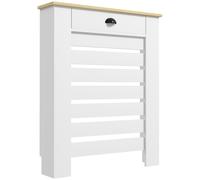 HOMCOM 95.5H x 78Wcm Radiator Cover, with Drawer - White