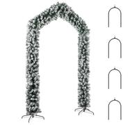HOMCOM 9ft Flocked Snow Christmas Tree Arch with 1400 Branch Tips, Green HOMCOM Green