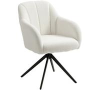 HOMCOM Accent Armchair White 120 kg 83B-423V70WT 630 x 560 x 860 mm