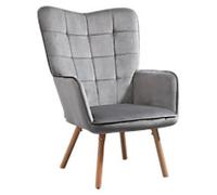 HOMCOM Accent Chair Grey 68 x 71 x 101 mm