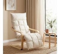 Homcom Accent Chair, Leisure Lounge Chair Armchair With Footrest, Cream Cream