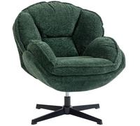 Homcom Accent Chair With 360° Swivel For Living Room In Green Green