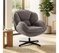 HOMCOM Accent Chair with Swivel for Living Room - Grey