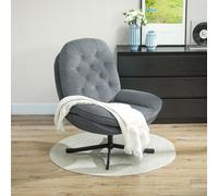 HOMCOM Accent Chair with Water-Repellent Chenille Fabric - Grey - Polyester