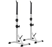 HOMCOM Adjust Pair of Barbell Squat Racks Stand Weight Lifting Bench Press Gym