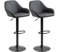 Homcom Adjustable Bar Stools Set Of 2