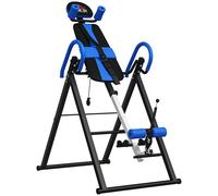 HOMCOM Adjustable Gravity Inversion Table with Safety Belt, Blue