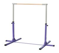Jouet Kids Adjustable Horizonal Gymnastics Bar with Steel Frame & Wood Bar - Purple, Purple