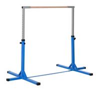 HOMCOM Adjustable Kids Gymnastics Bar Horizontal Training W/Steel Frame Wood Bar
