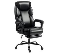 HOMCOM Adjustable Office Chair Reclining Computer Desk Chair with Footrest, Armrest, Casters, Black