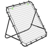 HOMCOM Adjustable Rebounder Net Kickback Target Goal for Teens Adults Training, Black