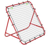 HOMCOM Adjustable Rebounder Net Kickback Target Goal for Teens Adults Training, Red