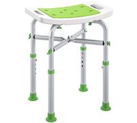 HOMCOM Adjustable Shower Stool with Foot Pads for Elderly Disabled Green HOMCOM Green