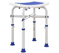 HOMCOM Adjustable Shower Stool with Foot Pads for Elderly Disabled Purple, Purple