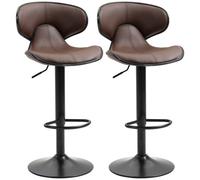 Homcom Adjustable Swivel Bar Stools Set of 2