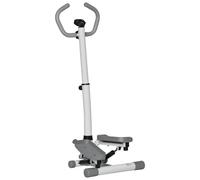 Homcom Adjustable Twist Stepper Step Machine For Home Gym Aerobic Workout In White White
