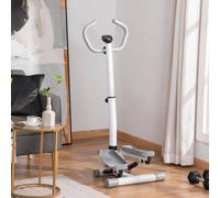 Homcom Adjustable Twist Stepper Step Machine For Home Gym Aerobic Workout In White White Standard