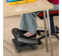 HOMCOM Footrest Adjustable Height & Angle 0-30 Degree for Better Posture at Office Black