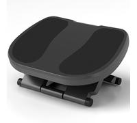Homcom Adjustable Under-Desk Footrest Height Angle Tilt Anti-Slip, Grey Grey