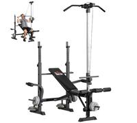Homcom Adjustable Weight Bench Multifunction Full Body Workout Bench In Black Black