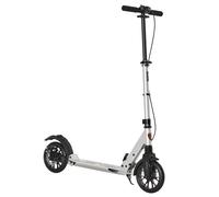 HOMCOM Adult Teens Kick Scooter Fold Adjust 14+ w/ Rear Wheel&Hand Brake