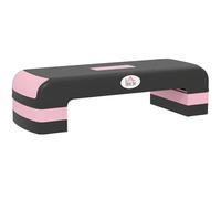 HOMCOM Aerobic Step, 10cm, 15cm & 20cm Height Adjustable Exercise Stepper for Exercise Workout, Nonslip Step Board Great for Home & Office, Black and Pink