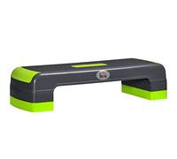 HOMCOM Aerobic Step, 10cm, 15cm & 20cm Height Adjustable Exercise Stepper for Exercise Workout, Nonslip Step Board Great for Home & Office, Grey and Green