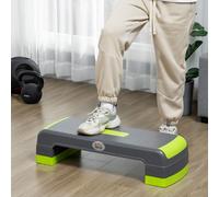 Homcom Aerobic Step Three-Level Adjustable Exercise Stepper For Home, Office In Green Green One Size