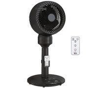 HOMCOM Air Circulator Fan Pedestal Cooling Fan with 3 Speed 3 Mode and Remote Control, 9 Inch, Black