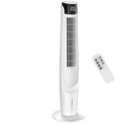HOMCOM Air Cooler, 2.8L Oscillating Ice Cooling Fan with 3 Speeds, 4 Modes, 12 Hour Timer, LED Display and Remote Control for Bedroom, Office, Living Room, White