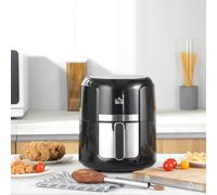 HOMCOM Air Fryer 4 L 1300 W Steel, Plastic Black