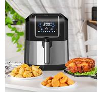 HOMCOM Air Fryer 1700W 6.5L with Digital Display Timer for Low Fat Cooking