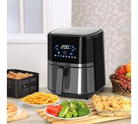 HOMCOM Air Fryer 4.5 L 1500 W Plastic, Steel Black