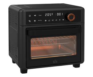 HOMCOM Air Fryer Oven - 13L Multifunction Mini Oven - Countertop Convection Oven with Glass Door - Adjustable Temp and Timer - 12 Preset Programs - Oi