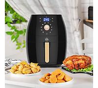 HOMCOM Air Fryer 5.5L 1700w - Black with Rose Gold | TJ Hughes