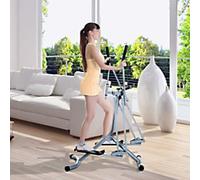 HOMCOM Air Walker with LCD for Home Gym-Silver/Black