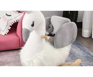 HomCom Animal-Themed Rocking Ride-On:Swan