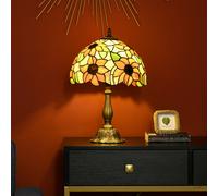 HOMCOM Antique Table Lamp, for Bedroom Bedside, Bulb not Included
