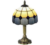 HOMCOM Antique Table Lamp, for Bedroom Bedside, Bulb not Included, Blue, Blue