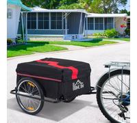 HOMCOM Aosom Elite Two-Wheel Bicycle Large Cargo Wagon Trailer With Folding Storage