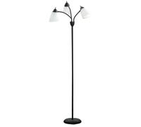 HOMCOM Arc Tree Floor Lamp with 3 Adjustable Rotating Lights, Industrial Standing Lamp with Steel Frame for Bedroom Living Room, 155cm, Black
