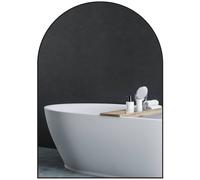 Homcom Arch Bathroom Mirror, Wall Mirror With Steel Frame, 50 X 70Cm, Black Black